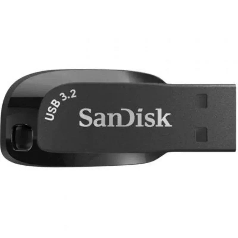 Pen Drive Pen USB Sandisk Ultra Shift 128GB USB 3.2 Leitura 100MB/s Compacto Preto