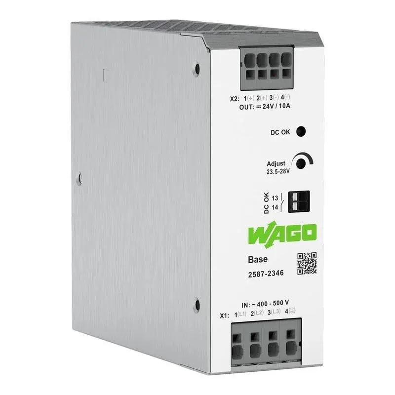 Fonte Alimentação Fonte de Alimentação Wago 2587-2346 240W 24V 10A IP20 para carril DIN