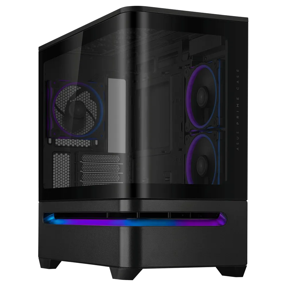 Caixa Micro-ATX Asus Prime AP202 ARGB Tempered Glass Panel Preta