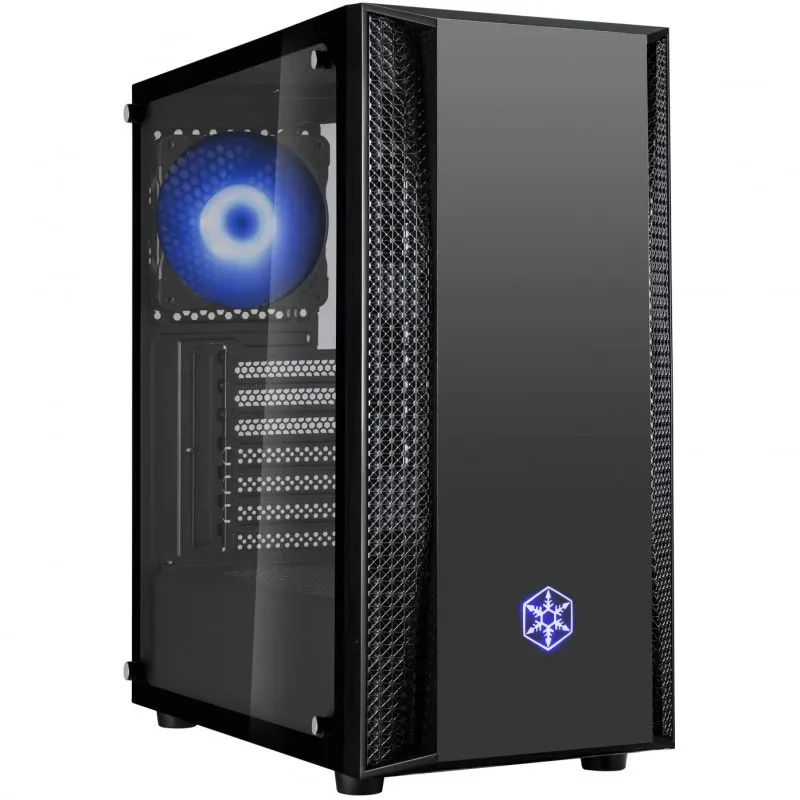 Caixa PC Silverstone Fara B1 RGB Vidro Temperado Preta