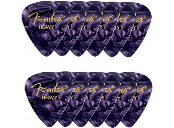 Fender 351 Shape Premium Pick Purple Motto Heavy 12 Pack