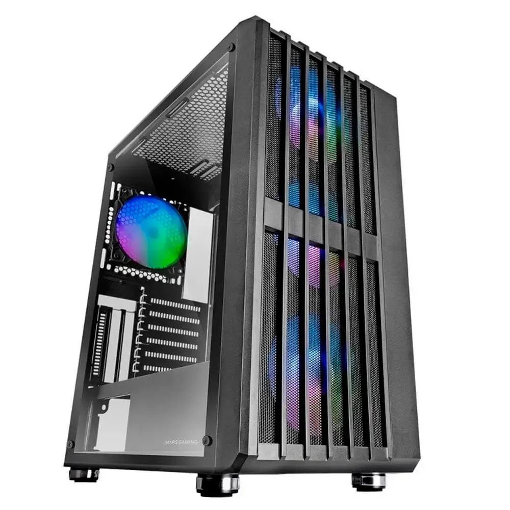 Caixa ATX Mars Gaming MC-VAULT ARGB Tempered Glass Preta