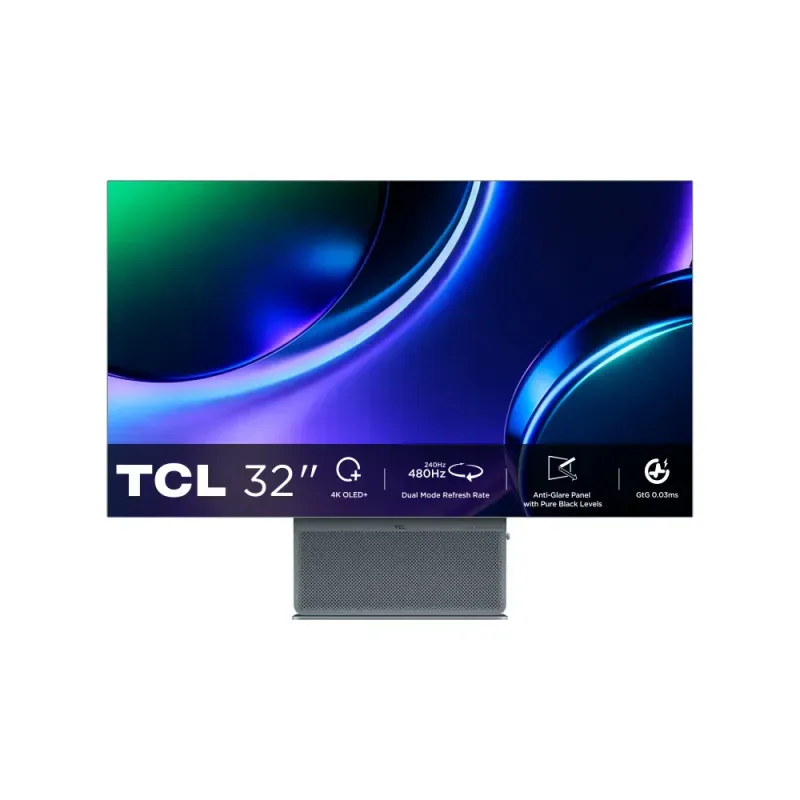 TCL MONITOR OLED+ 32" (31.5") 16:9 4K UHD 240HZ 0.03MS HDMI DP USB COLUNAS 32X3A