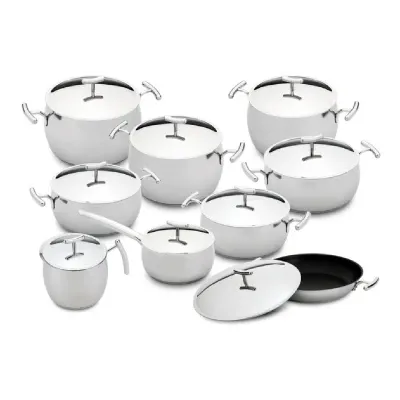 Trem Cozinha Silampos 9 Peças Yumi Inox