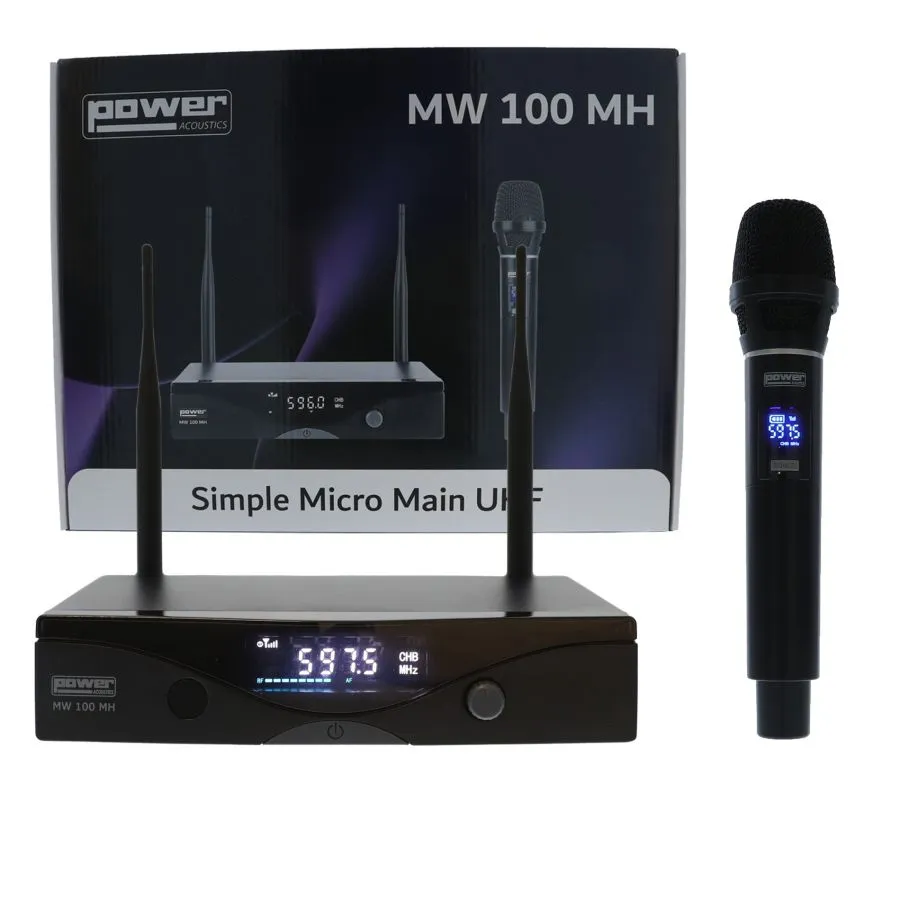 Microfone de Mão sem Fios PowerAcoustics MW 100 MH Simples