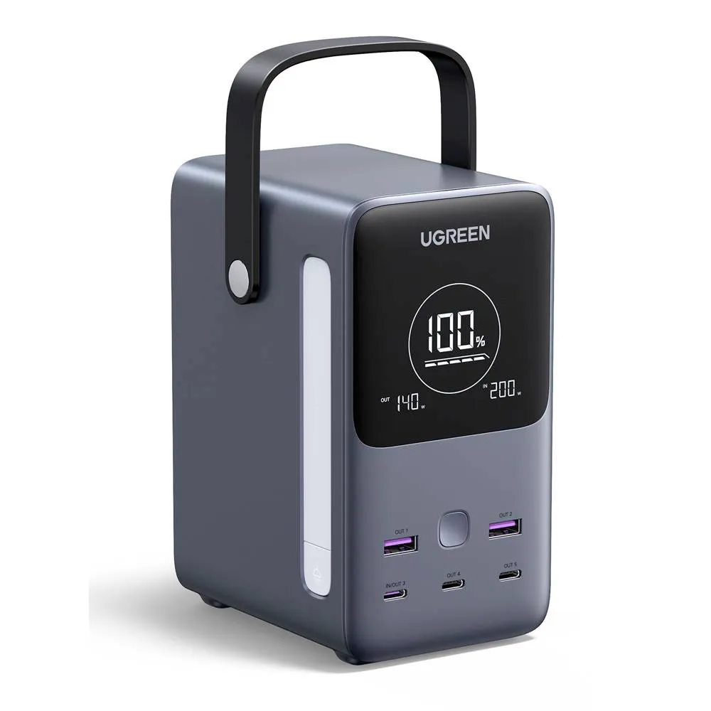 Powerbank / Battery Pack UGREEN PB770 48000mAh (153.6Wh) 300W Fast Charging com PD 3.1 140W Portable Charger Preta