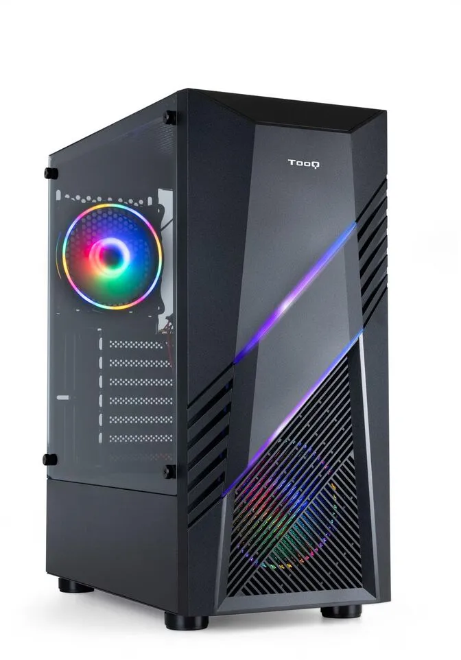 Caixa ATX Tooq BIOHAZARD RGB c/ VidroTemperado Preta