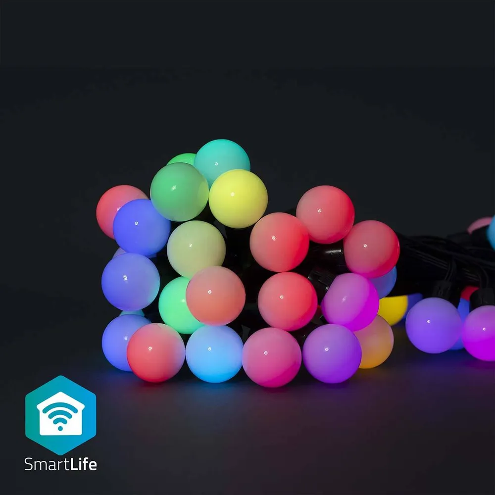 Iluminação Decorativa Nedis SmartLife Wi-Fi RGB | 48 LEDs | 10.8m | Android / iOS