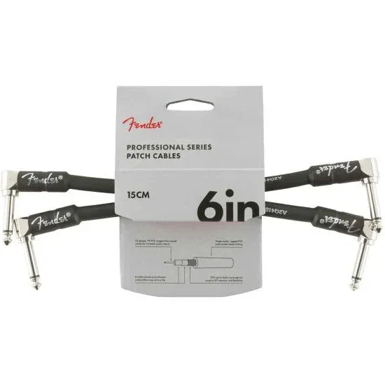 Fender CABO PATCH Professional Series 0,15m Black (2 Pack)