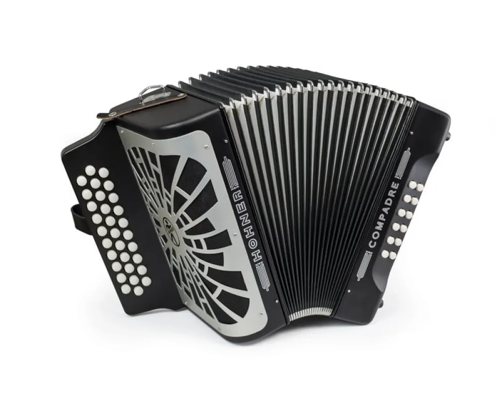 Hohner Concertina Compadre ADG Black/Silver Grill (Lá Ré Sol)