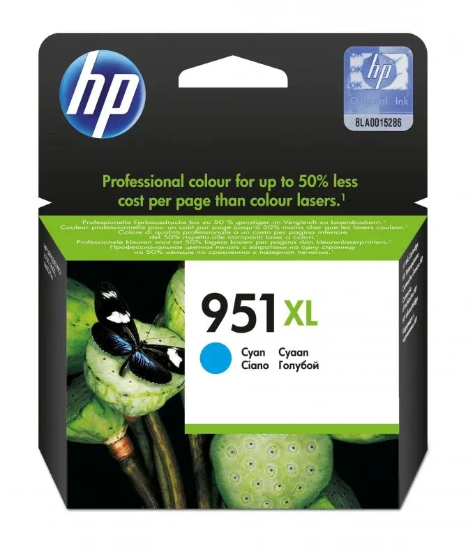 HP 951XL Cyan Officejet Ink Cartridge - preço válido para unidades pré-estabelecidas