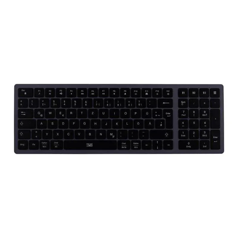 Teclado TnB Ultra Slim BT Recargável QWERTY Espanhol 3 Dispositivos