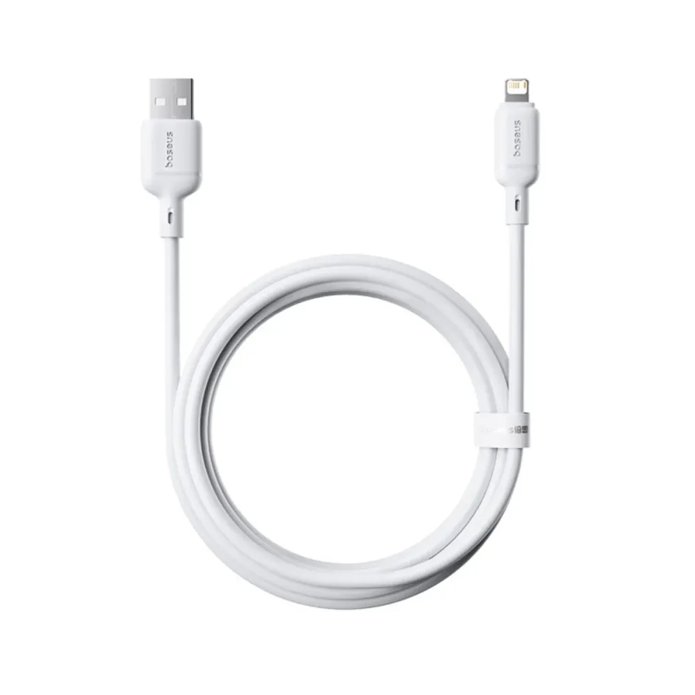 Cabo de Dados Baseus USB-A para Lightning 2.4A 2m Branco