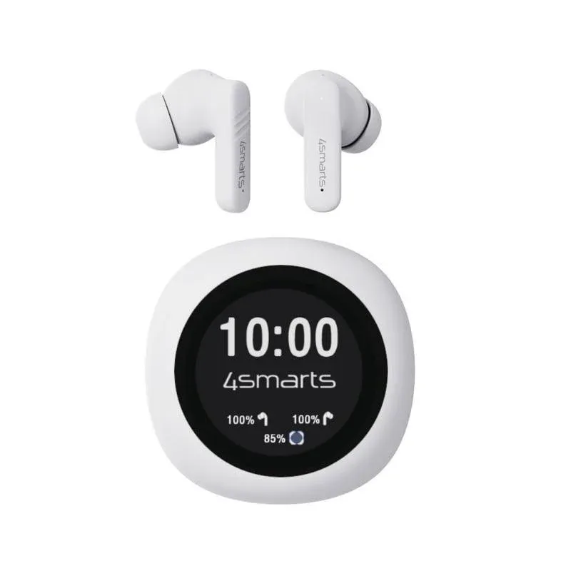 Auriculares 4SMARTS SkyBuds Pro Inalámbricos Bluetooth TWS Uso Diário Cancelamento de Ruído Branco