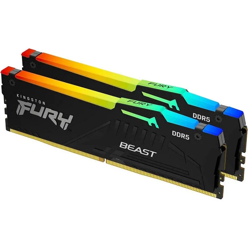 Memória RAM Kingston FURY Beast RGB DDR5 6000MHz 64GB 2x32GB CL36