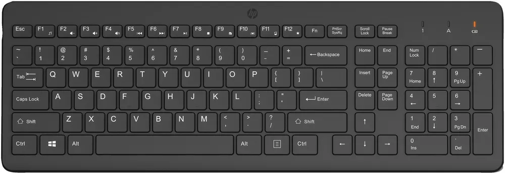 Teclado sem fio HP 225 - receptor USB - preto QWERTY 805T1AA#ABB