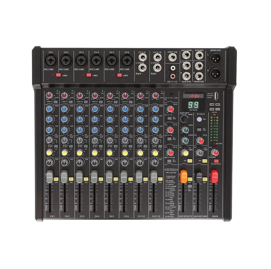 Mesa de Mistura Definitive Audio TML 6 BU DSP