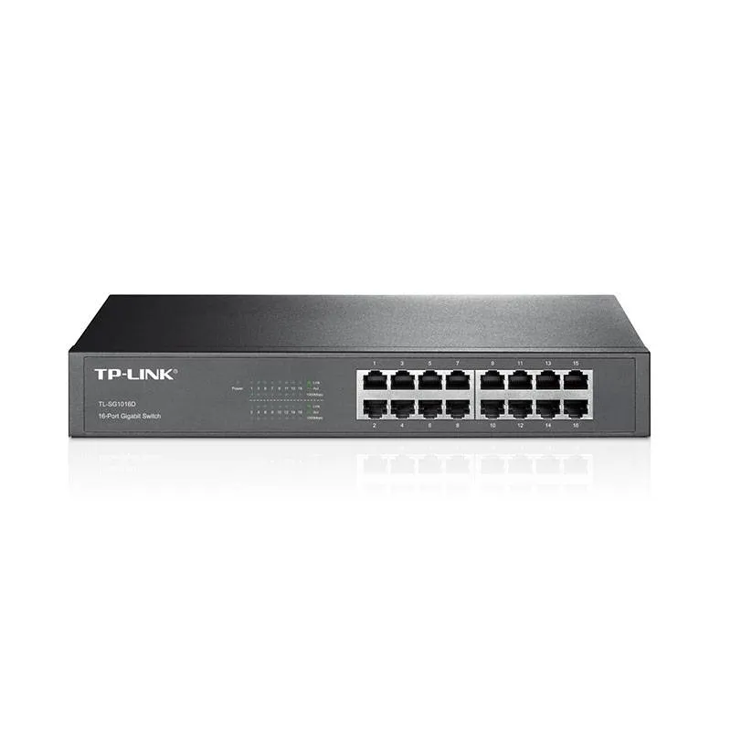 Switch de Rede TP-Link TL-SG1016D 16 Portas Gigabit UnManaged Rack Mountable
