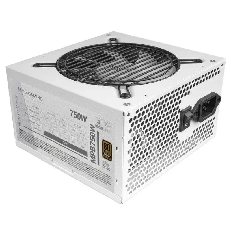 Fonte Alimentação Mars Gaming MPB750 750W 80 Plus Bronze Branca