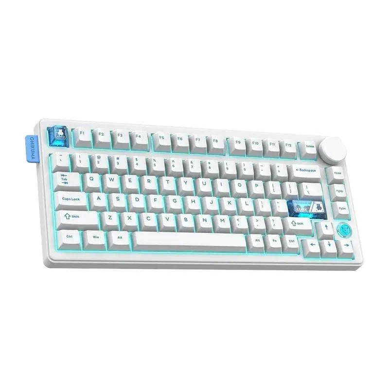 Teclado ONIKUMA MT706 compacto com RGB dinâmico e tripla conectividade, iluminação personalizável