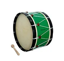 Bombo Tradicional Adamastor Nº7 Verde/Aro Preto 50cm