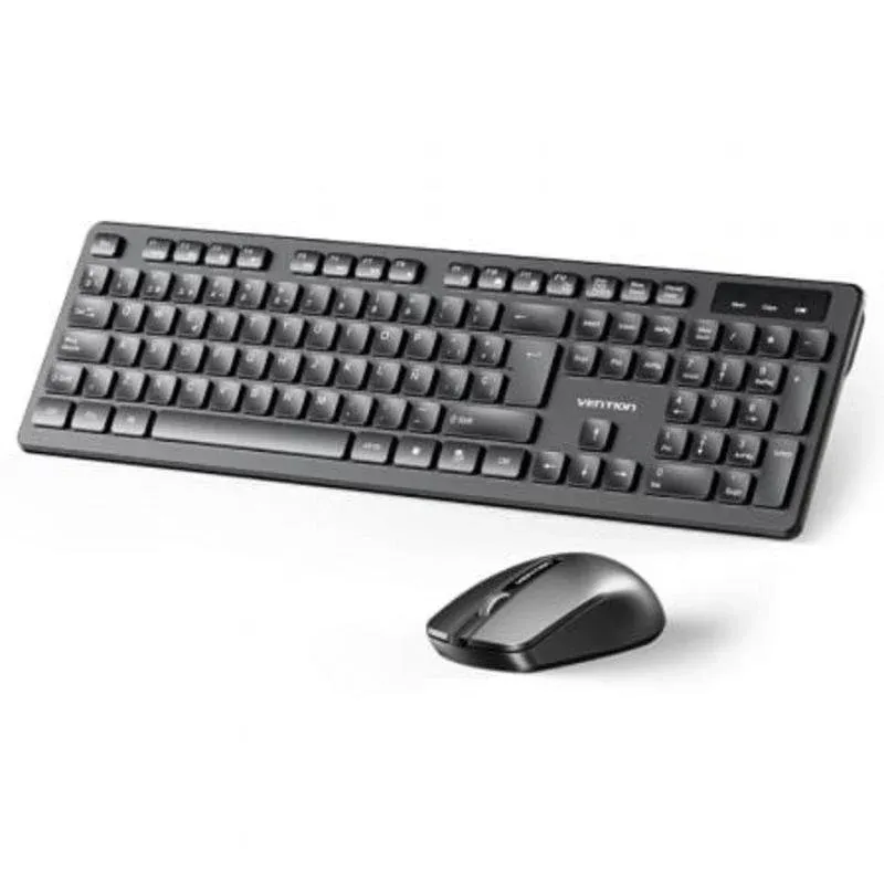 Teclado de membrana sem fios Vention KTD Layout ES com rato de 2,4 GHz, preto