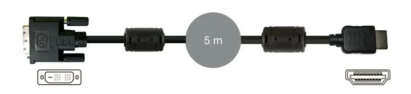 Cabo DVI-D 19 Macho - HDMI Macho 5m - 7909-5