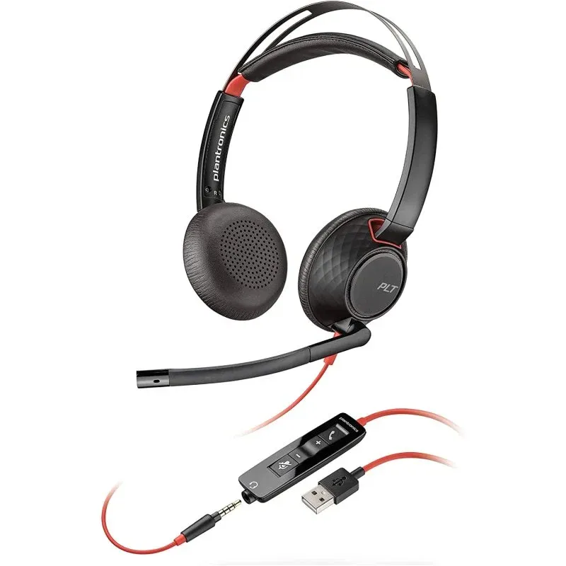 Poly Blackwire 5220 Headset USB para Centro de Chamadas