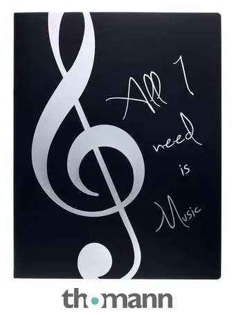 agifty Music Folder Silver Sleeves