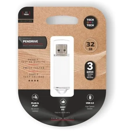 TECH ONE TECH Basic 32GB USB 2.0 Branco