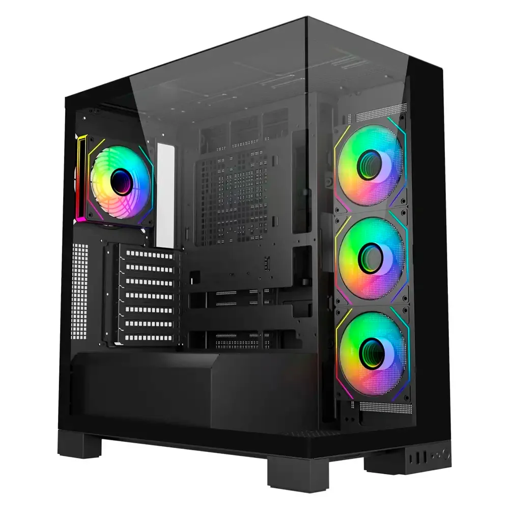 Caixa ATX FSP M540 Tempered Glass ARGB Preta