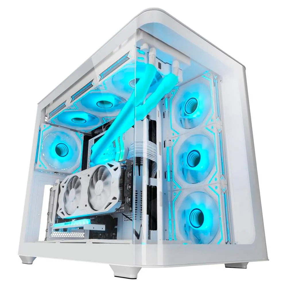 Caixa ATX Mars Gaming MC-FUSION Tempered Glass Branca