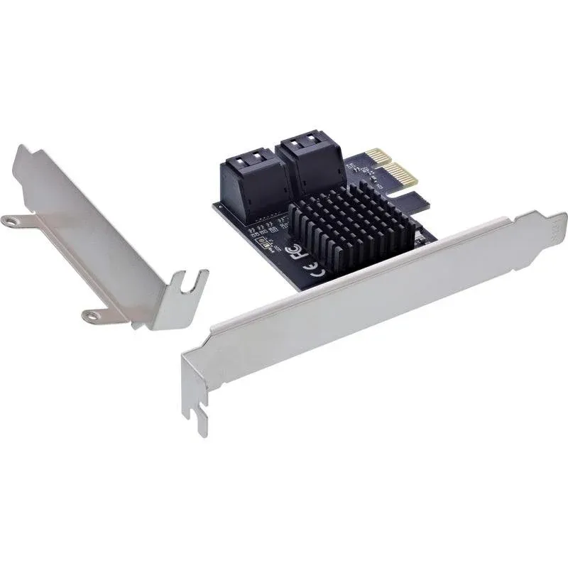 Placa de Rede InLine 76617M PCIe 2.0 SATA 6 Gbit/s 4 Portas Hot Swap