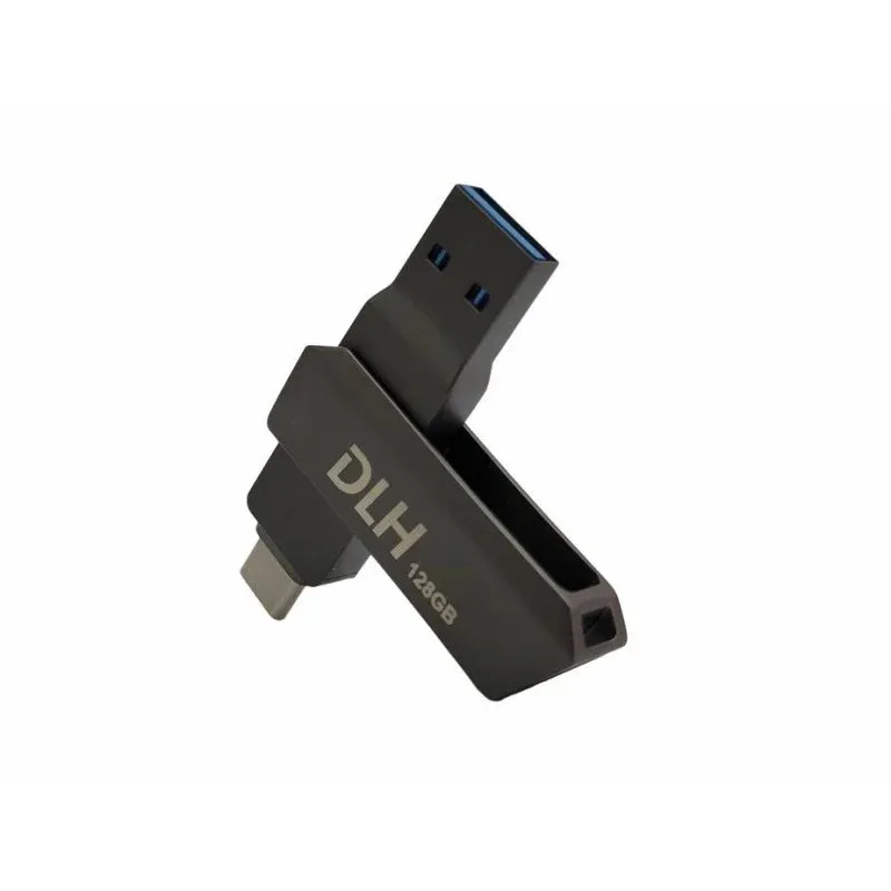 Pen Drive Pen USB DLH DY-KU4972 128 GB USB Type-A e Type-C Cinzento Metal