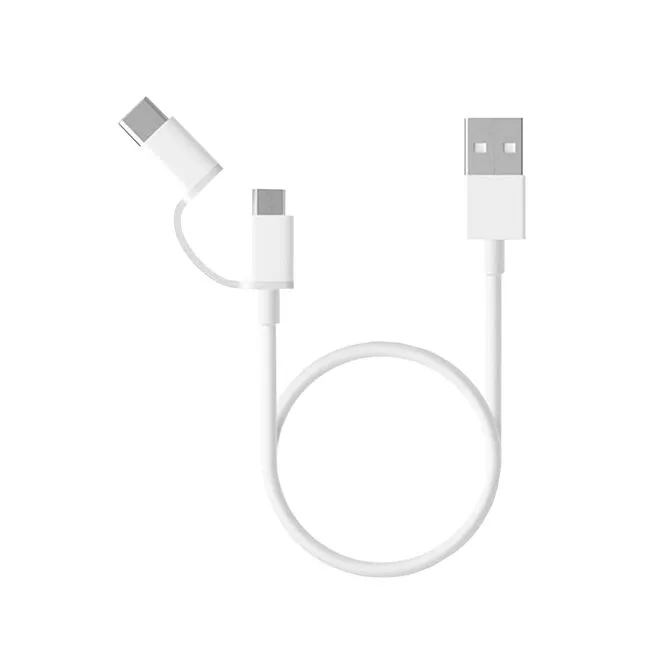 Cabo Xiaomi Mi USB a USB Tipo C/Micro USB 30cm