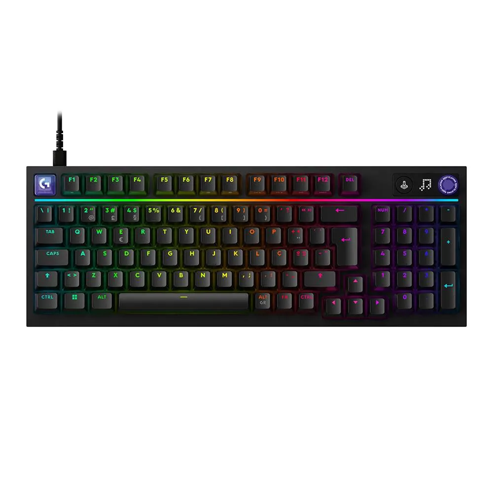 Teclado Mecânico Logitech G316 X 98 Hot-Swappable RGB LIGHTSYNC Wired USB-C Gaming PT Tactile Switches Preto