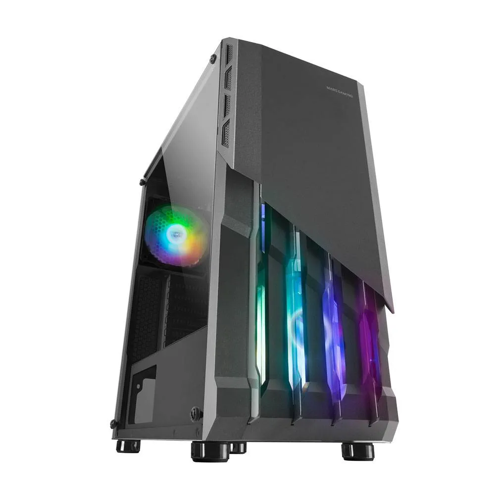 Caixa ATX Mars Gaming MC-X2 FRGB Window Preta
