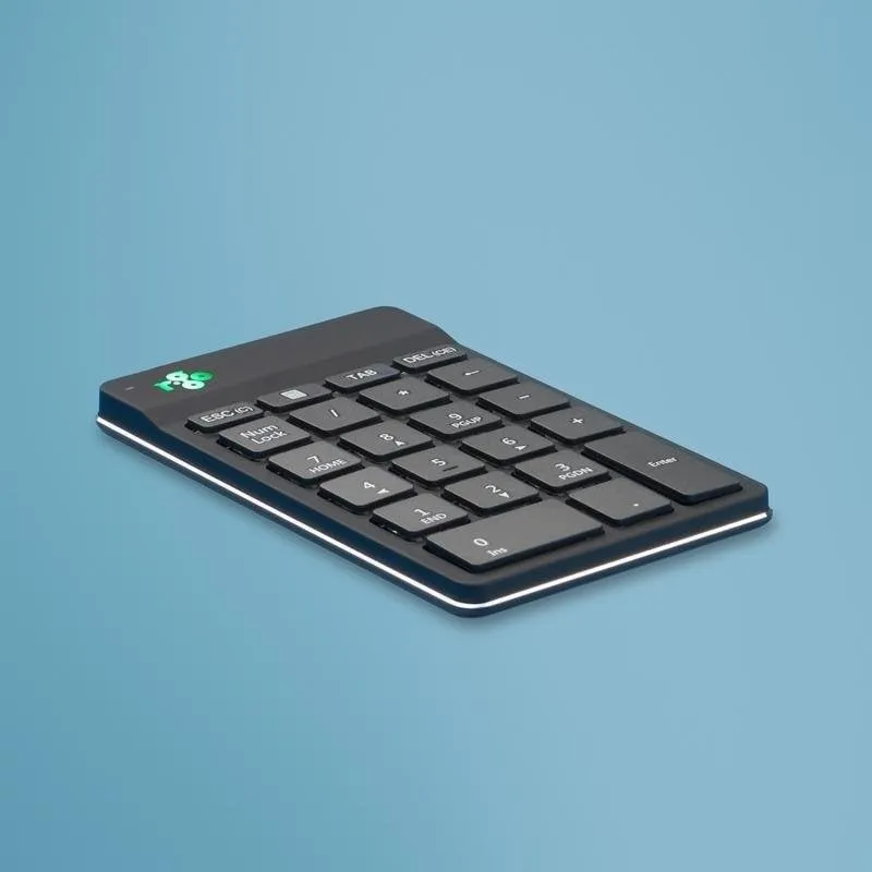 Teclado R-Go Tools Numpad Break membrana compacto Bluetooth sem fios com indicador de pausa