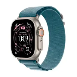 Smartwatch Apple Watch Ultra 3 GPS + Celular 49mm Titânio Natural c/ Bracelete Loop Alpine Azul-Claro S