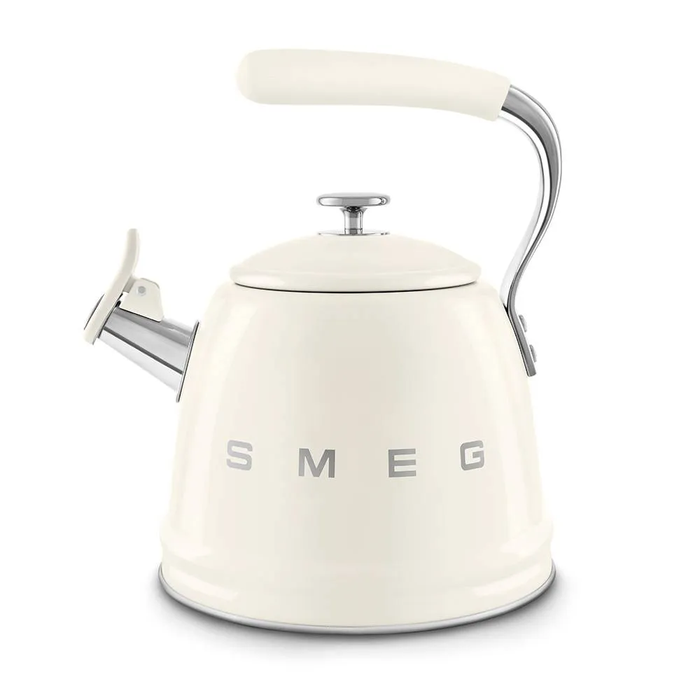 Chaleira de Apito Smeg WKF01CR Anni 50 2.3 Litros Creme