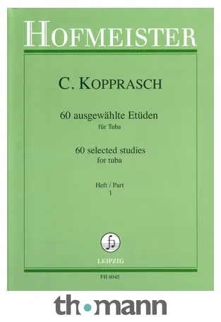 Friedrich Hofmeister Verlag Kopprasch 60 Etüden Tuba 1