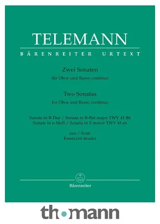 Bärenreiter Telemann Zwei Sonaten Oboe