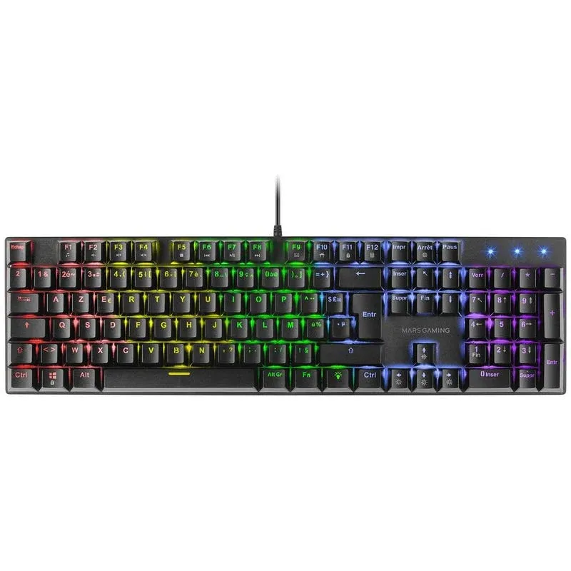 Mars Gaming MK422 Teclado Mecânico Gaming RGB Preto Switch Castanho (FR)