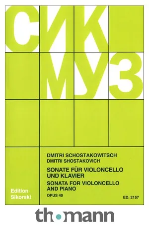 Sikorski Musikverlage Schostakowitsch Cellosonate