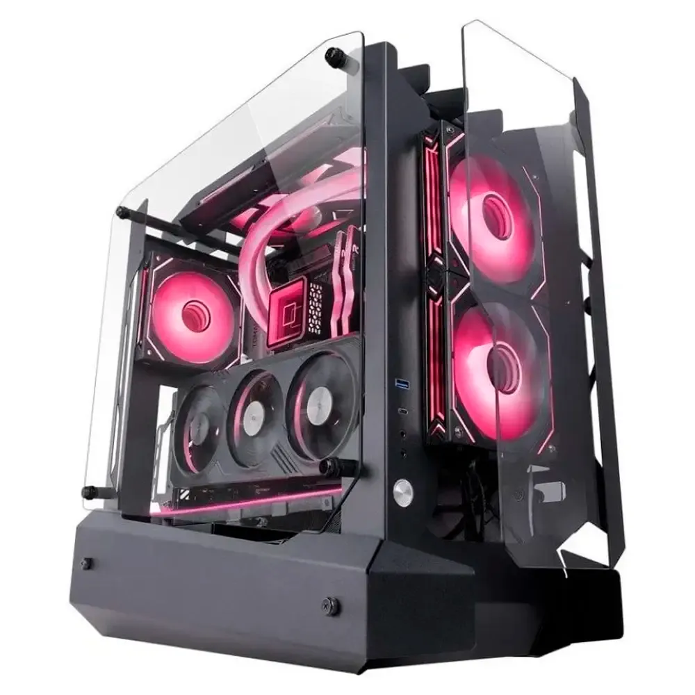 Caixa ATX Mars Gaming MC-EDGE RGB Tempered Glass Preta