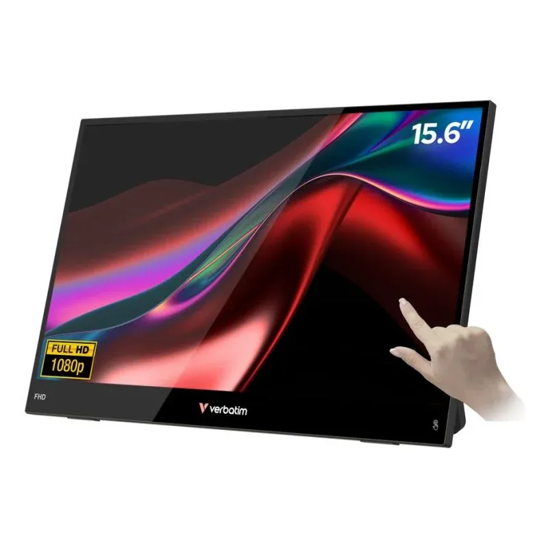 Monitor Verbatim Portable 15.6" FullHD 60Hz IPS Touchscreen 10ms HDR