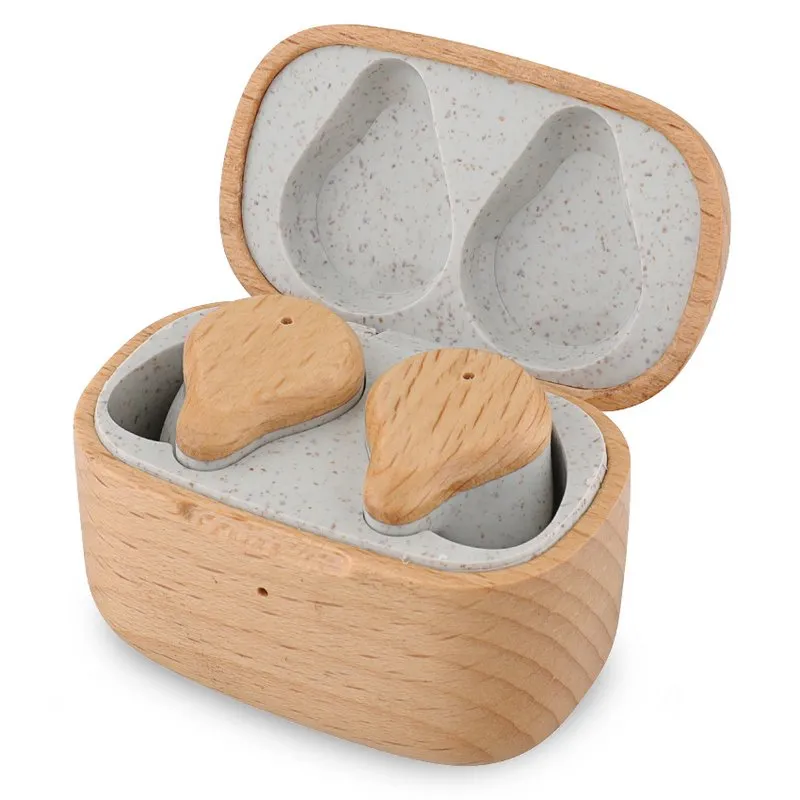 Prixton Earbuds Eco TWS163 Wood Auriculares Bluetooth em Madeira Faia