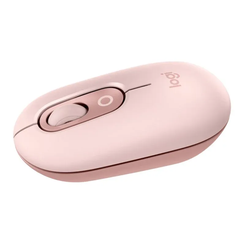 Logitech Pop Mouse Rato Sem Fio Compacto com Função de Emojis Personalizáveis Rosa