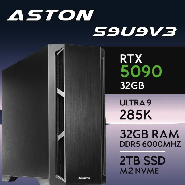 PC Gaming ASTON-59U9V3 - U9 285K | RTX5090 32GB | 32GB | M.2 2TB