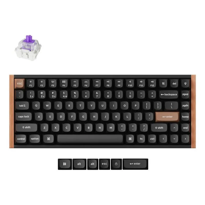 Teclado Keychron K2 HE magnético 75% com switches Gateron RGB inglês US